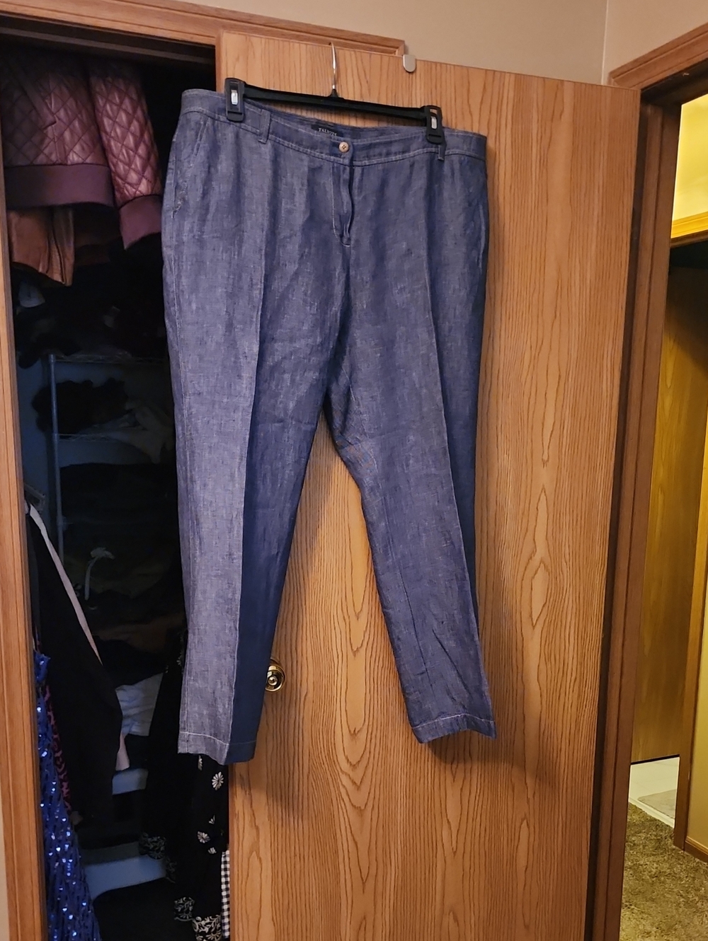 Talbots Navy Blue Denim-Style Pants